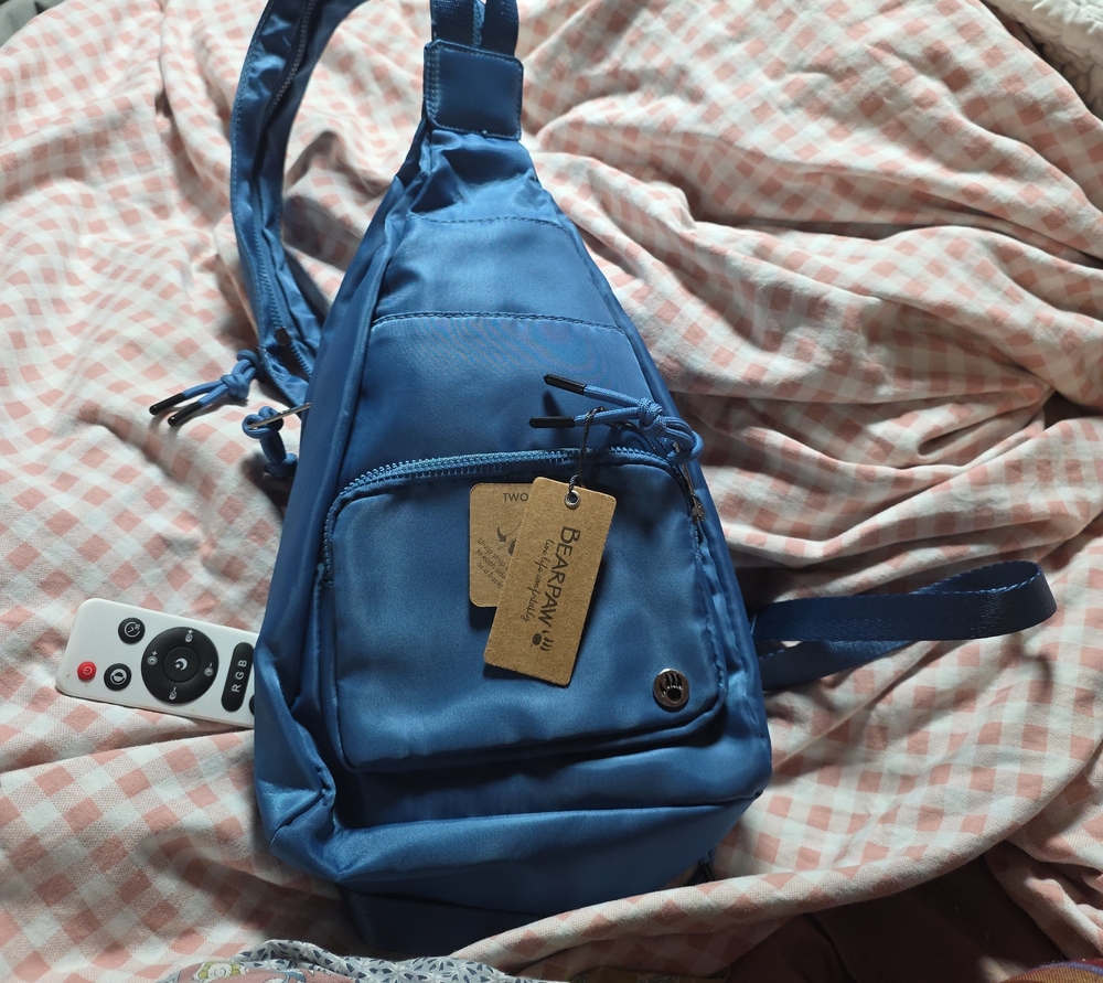 Blue Sling Crossbody Bag - Casual Everyday Carry